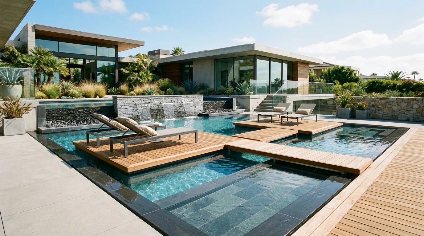 Open Layout Around the Pool